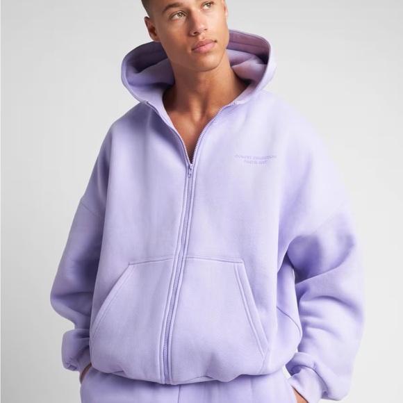 COMFRT - NIB - Pastel Zip Hoodie in SMALL - UNISEX - LAVENDER - Picture 3 of 5